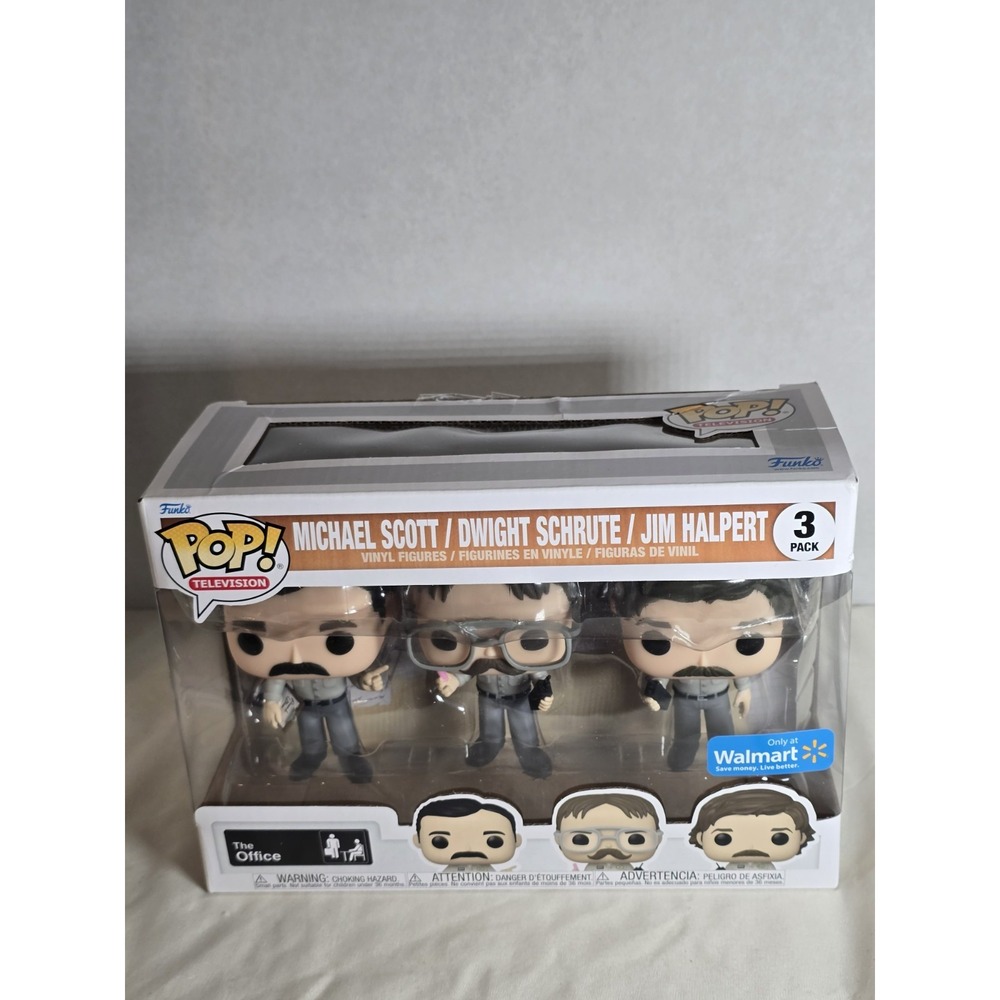 Funko Pop The Office Utica Prank 3-Pack Michael, Dwight, Jim Walmart Exclusive